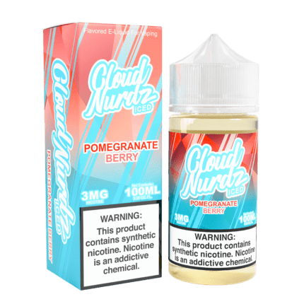 Buy Cloud Nurdz | Iced Pomegranate Berry | Ejuice | Eliquid | 100 ml E-Juice Resellers at Cheap Wholesale Distributor Deal Prices from ejuiceresellers.com