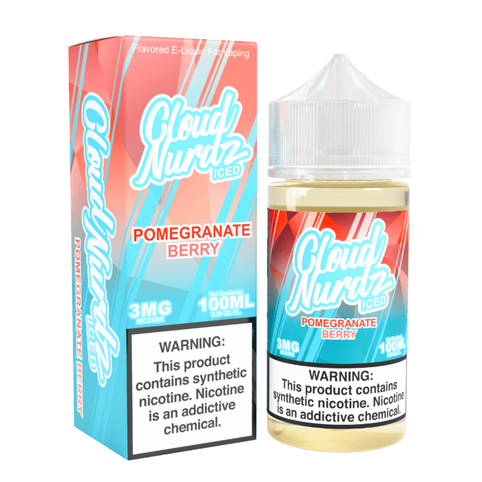 Buy Cloud Nurdz | Iced Pomegranate Berry | Ejuice | Eliquid | 100 ml E-Juice Resellers at Cheap Wholesale Distributor Deal Prices from ejuiceresellers.com