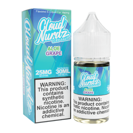 Buy Cloud Nurdz | Iced Aloe Grape | Ejuice | Eliquid | Salt | 30 ml E-Juice Resellers at Cheap Wholesale Distributor Deal Prices from ejuiceresellers.com