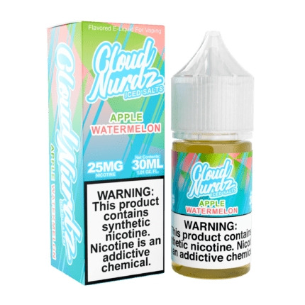 Buy Cloud Nurdz | Iced Apple Watermelon | Ejuice | Eliquid | Salt | 30 ml E-Juice Resellers at Cheap Wholesale Distributor Deal Prices from ejuiceresellers.com