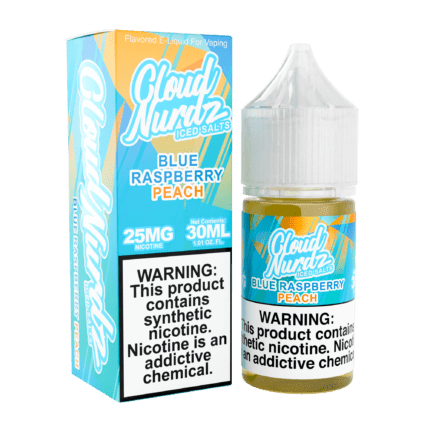 Buy Cloud Nurdz | Iced Blue Raspberry Peach | Ejuice | Eliquid | Salt | 30 ml E-Juice Resellers at Cheap Wholesale Distributor Deal Prices from ejuiceresellers.com
