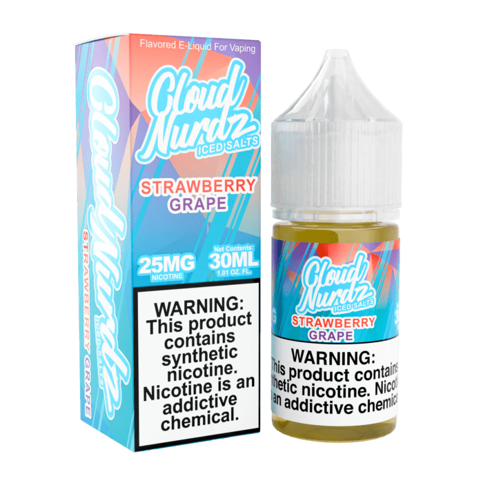 Buy Cloud Nurdz | Iced Strawberry Grape | Ejuice | Eliquid | Salt | 30 ml E-Juice Resellers at Cheap Wholesale Distributor Deal Prices from ejuiceresellers.com