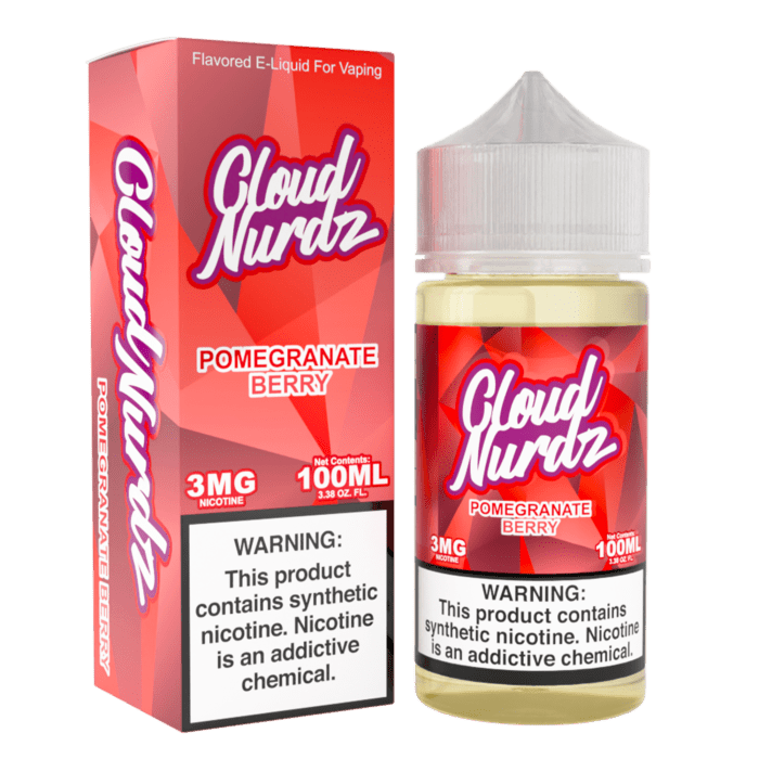 Buy Cloud Nurdz | Pomegranate Berry | Ejuice | Eliquid | 100 ml E-Juice Resellers at Cheap Wholesale Distributor Deal Prices from ejuiceresellers.com