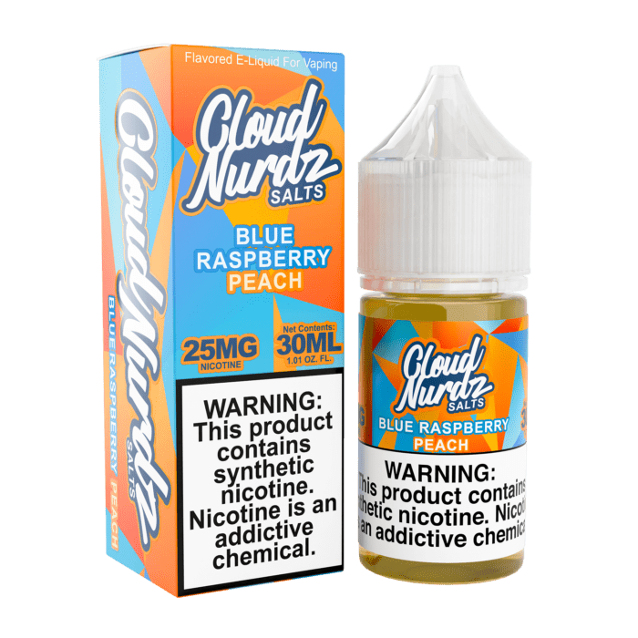 Buy Cloud Nurdz | Blue Raspberry Peach | Ejuice | Eliquid | Salt | 30 ml E-Juice Resellers at Cheap Wholesale Distributor Deal Prices from ejuiceresellers.com