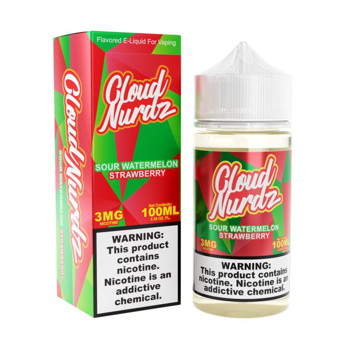 Buy Cloud Nurdz | Sour Watermelon Strawberry | Ejuice | Eliquid | 100 ml E-Juice Resellers at Cheap Wholesale Distributor Deal Prices from ejuiceresellers.com