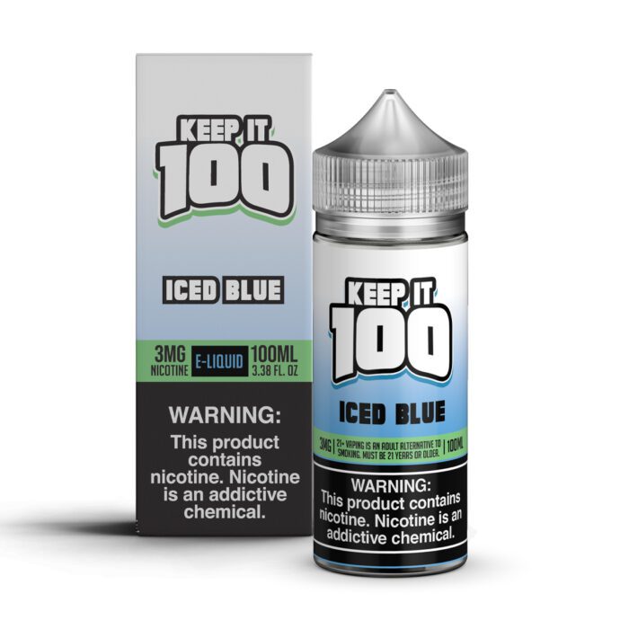 Buy Keep It 100 | Iced Blue | Ejuice | Eliquid | 100 mL at Cheap Wholesale Distributor Deal Prices from ejuiceresellers.com