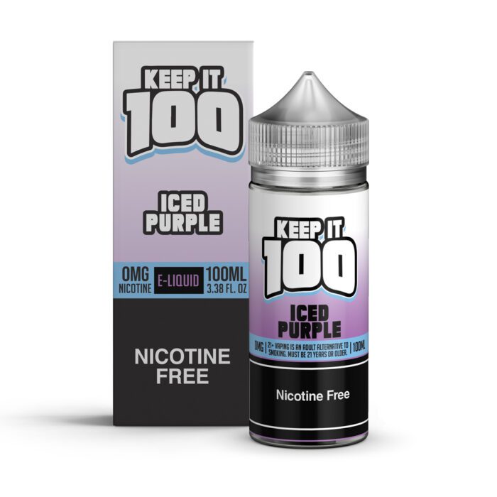 Buy Keep It 100 | Iced Purple | Ejuice | Eliquid | 100 mL at Cheap Wholesale Distributor Deal Prices from ejuiceresellers.com