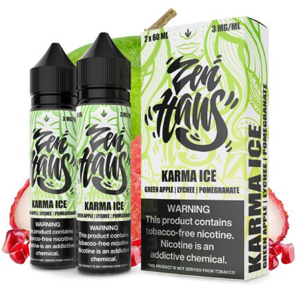 Buy Zen Haus | Karma Ice | Green Apple Lychee Pomegranate | Ejuice | Eliquid | 120 mL at Cheap Wholesale Distributor Deal Prices from ejuiceresellers.com