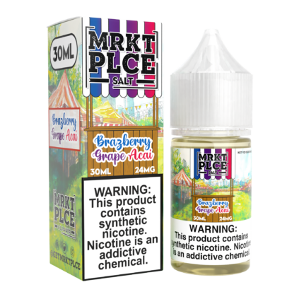 Buy MRKT PLCE | Brazberry Grape Acai | Ejuice | Eliquid | Salt | 30 ml E-Juice Resellers at Cheap Wholesale Distributor Deal Prices from ejuiceresellers.com
