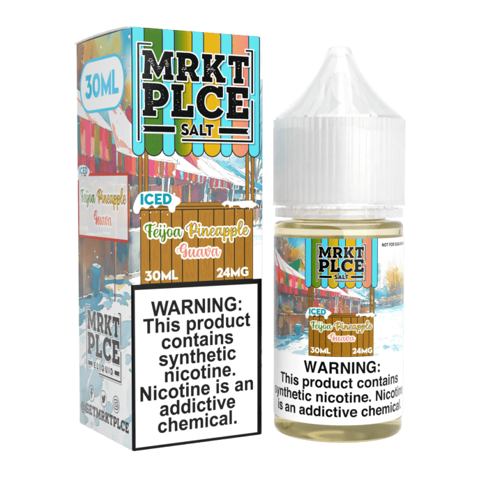 Buy MRKT PLCE | Iced Feihoa Pineapple Guava | Ejuice | Eliquid | Salt | 30 ml E-Juice Resellers at Cheap Wholesale Distributor Deal Prices from ejuiceresellers.com