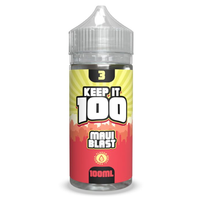 Buy Keep it 100 | Maui Blast Nixodine | Ejuice | Eliquid | Salt | 100 ml at Cheap Wholesale Distributor Deal Prices from ejuiceresellers.com