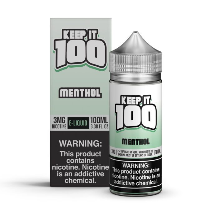 Buy Keep It 100 | Menthol | Ejuice | Eliquid | 100 mL at Cheap Wholesale Distributor Deal Prices from ejuiceresellers.com