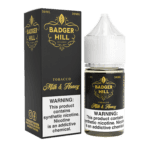Buy Badger Hill | Milk & Honey Tobacco | Ejuice | Eliquid | Salt | 30 mL at Cheap Wholesale Distributor Deal Prices from ejuiceresellers.com