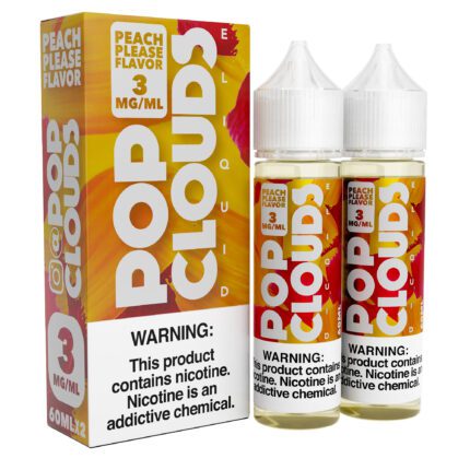 Buy Pop Clouds ELiquid | Peach | Ejuice | Eliquid | 120 mL at Cheap Wholesale Distributor Deal Prices from ejuiceresellers.com