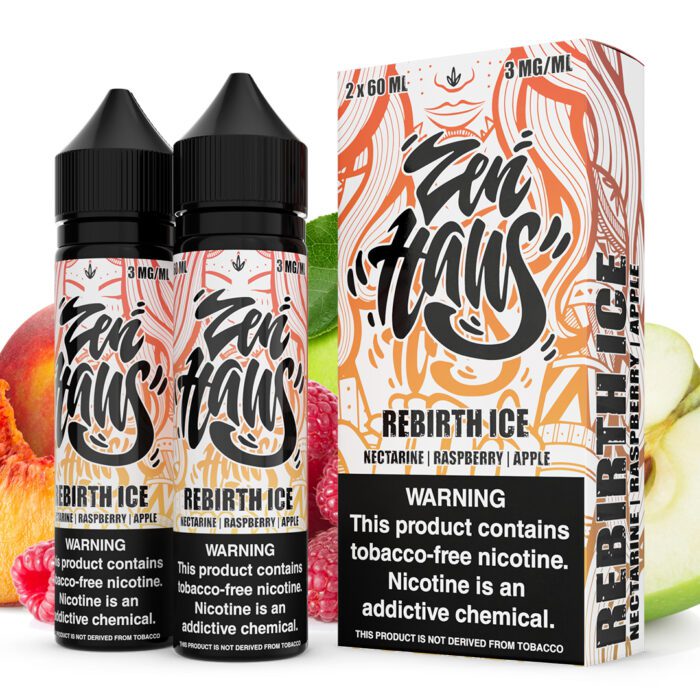 Buy Zen Haus | Rebirth Ice | Nectarine Raspberry Apple | Ejuice | Eliquid | 120 mL at Cheap Wholesale Distributor Deal Prices from ejuiceresellers.com