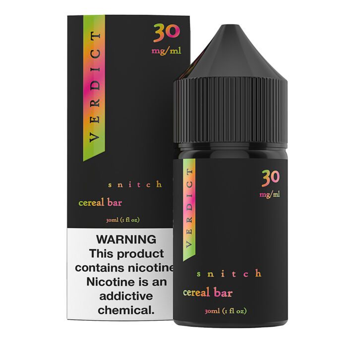 Buy Verdict | Snitch | Cereal Bar | Salts | Ejuice | Eliquid | 30 mL at Cheap Wholesale Distributor Deal Prices from ejuiceresellers.com