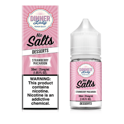 Buy Dinner Lady | Strawberry Macaroon Desserts | Ejuice | Eliquid | Salts | 30 ml at Cheap Wholesale Distributor Deal Prices from ejuiceresellers.com