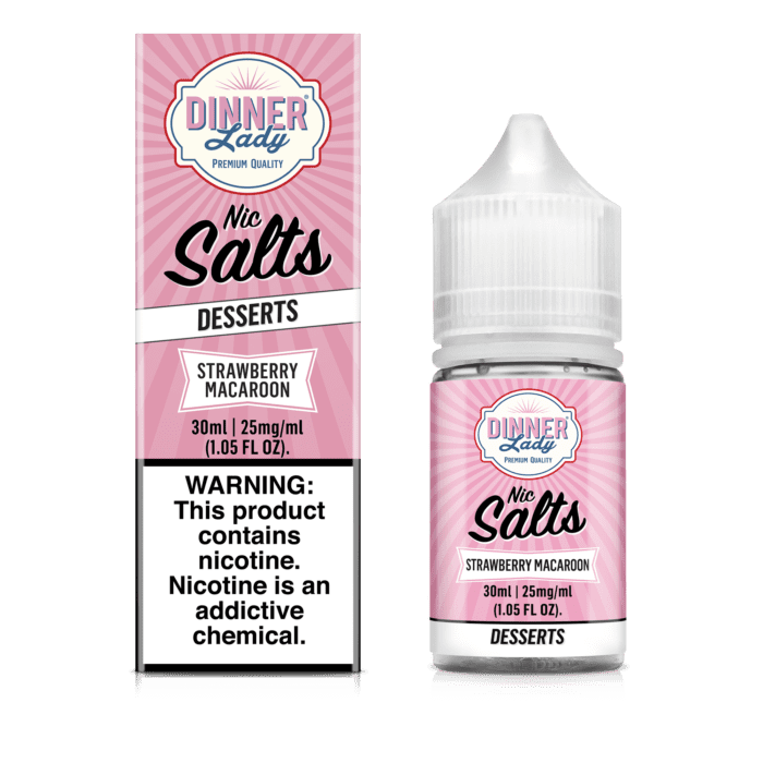Buy Dinner Lady | Strawberry Macaroon Desserts | Ejuice | Eliquid | Salts | 30 ml at Cheap Wholesale Distributor Deal Prices from ejuiceresellers.com