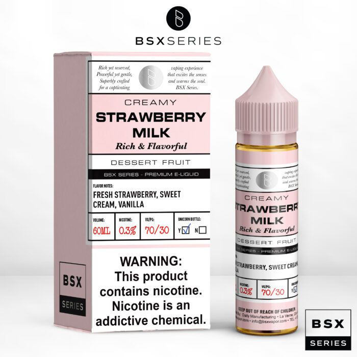 Buy Glas | Strawberry Milk BSX | Ejuice | Eliquid | 60 ml at Cheap Wholesale Distributor Deal Prices from ejuiceresellers.com