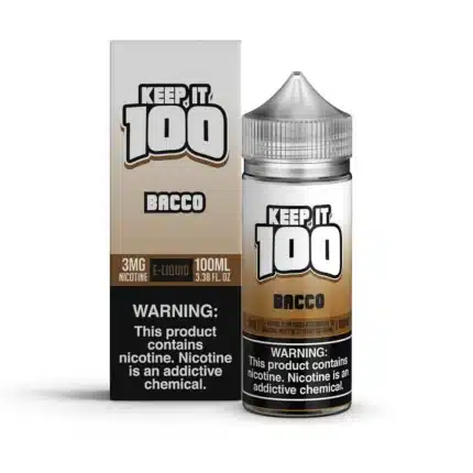 Buy Keep It 100 | Bacco | Ejuice | Eliquid | 100 mL at Cheap Wholesale Distributor Deal Prices from ejuiceresellers.com