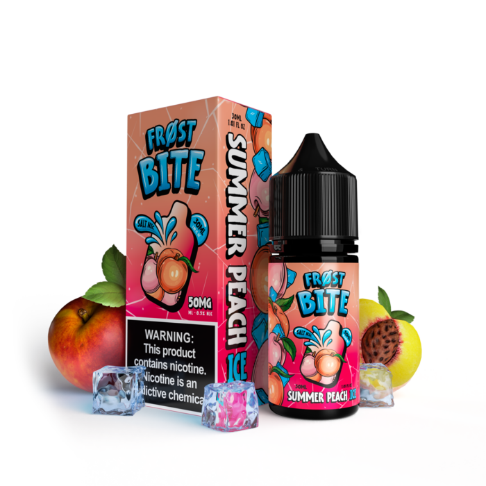 Buy Frost Bite | Summer Peach Ice | Ejuice | Eliquid | Salt | 30 ml E-Juice Resellers at Cheap Wholesale Distributor Deal Prices from ejuiceresellers.com