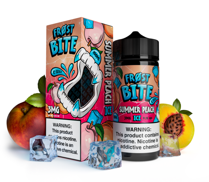 Buy Frost Bite | Summer Peach Ice | Ejuice | Eliquid | 100 ml E-Juice Resellers at Cheap Wholesale Distributor Deal Prices from ejuiceresellers.com