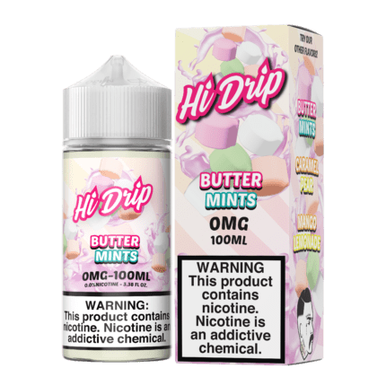 Buy Hi Drip | Butter Mints | Ejuice | Eliquid | Salt | 100 ml E-Juice Resellers at Cheap Wholesale Distributor Deal Prices from ejuiceresellers.com