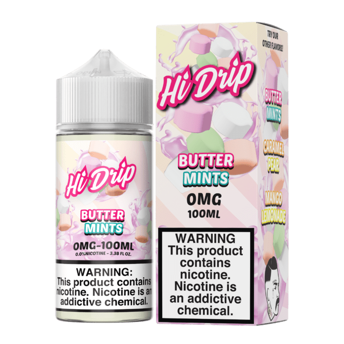 Buy Hi Drip | Butter Mints | Ejuice | Eliquid | Salt | 100 ml E-Juice Resellers at Cheap Wholesale Distributor Deal Prices from ejuiceresellers.com