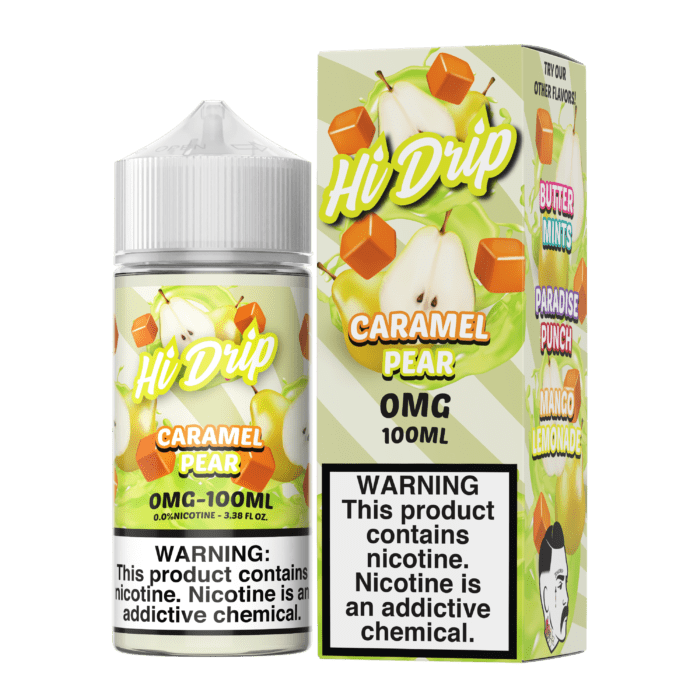 Buy Hi Drip | Caramel Pear | Ejuice | Eliquid | Salt | 100 ml E-Juice Resellers at Cheap Wholesale Distributor Deal Prices from ejuiceresellers.com
