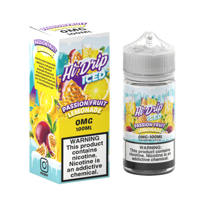 Buy Hi Drip | Iced Passion Fruit Lemonade | Ejuice | Eliquid | 100 ml E-Juice Resellers at Cheap Wholesale Distributor Deal Prices from ejuiceresellers.com