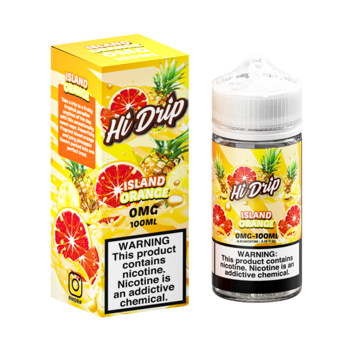 Buy Hi Drip | Island Orange | Ejuice | Eliquid | Salt | 100 ml E-Juice Resellers at Cheap Wholesale Distributor Deal Prices from ejuiceresellers.com