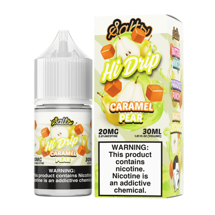 Buy Hi Drip | Caramel Pear | Ejuice | Eliquid | Salt | 30 ml E-Juice Resellers at Cheap Wholesale Distributor Deal Prices from ejuiceresellers.com