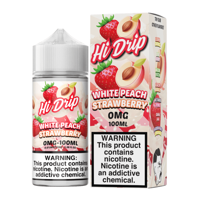 Buy Hi Drip | White Peach Strawberry | Ejuice | Eliquid | 100 ml E-Juice Resellers at Cheap Wholesale Distributor Deal Prices from ejuiceresellers.com