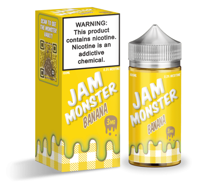 Buy Jam Monster | Banana | Ejuice | Eliquid | 100 ml E-Juice Resellers at Cheap Wholesale Distributor Deal Prices from ejuiceresellers.com