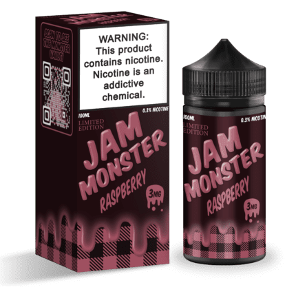 Buy Jam Monster | Raspberry | Ejuice | Eliquid | 100 ml E-Juice Resellers at Cheap Wholesale Distributor Deal Prices from ejuiceresellers.com