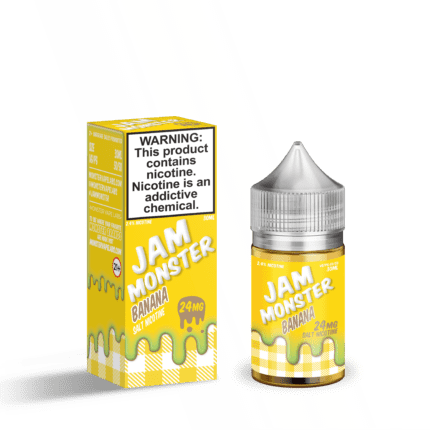 Buy Jam Monster | Banana | Ejuice | Eliquid | Salt | 30 ml E-Juice Resellers at Cheap Wholesale Distributor Deal Prices from ejuiceresellers.com