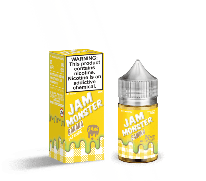 Buy Jam Monster | Banana | Ejuice | Eliquid | Salt | 30 ml E-Juice Resellers at Cheap Wholesale Distributor Deal Prices from ejuiceresellers.com