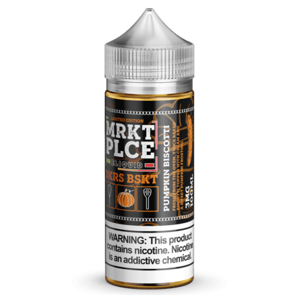 Buy MRKT PLCE | BKRS BSKT Pumpkin Biscotti | Ejuice | Eliquid | Salt | 100 ml E-Juice Resellers at Cheap Wholesale Distributor Deal Prices from ejuiceresellers.com
