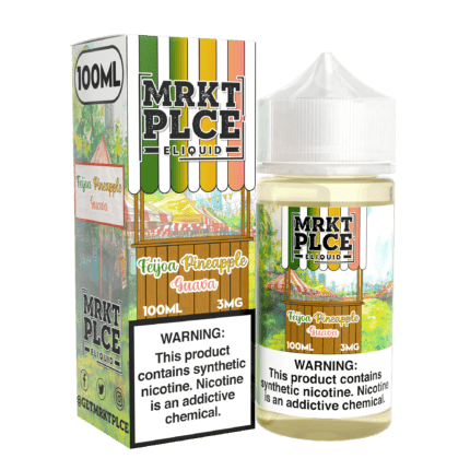 Buy MRKT PLCE | Feijoa Pineapple Guava | Ejuice | Eliquid | Salt | 100 ml E-Juice Resellers at Cheap Wholesale Distributor Deal Prices from ejuiceresellers.com