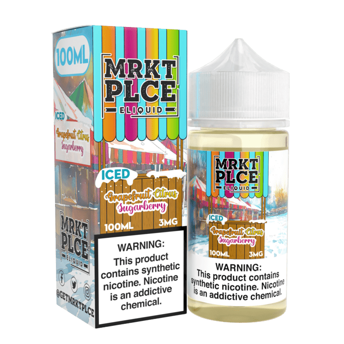 Buy MRKT PLCE | Iced Grapefruit Citrus Sugarberry | Ejuice | Eliquid | Salt | 100 ml E-Juice Resellers at Cheap Wholesale Distributor Deal Prices from ejuiceresellers.com