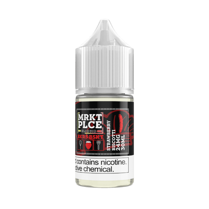 Buy MRKT PLCE | BKRS BSKT Strawberry Biscotti | Ejuice | Eliquid | Salt | 30 ml E-Juice Resellers at Cheap Wholesale Distributor Deal Prices from ejuiceresellers.com