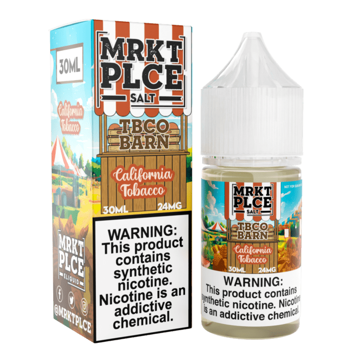 Buy MRKT PLCE | TBCO Barn California | Ejuice | Eliquid | Salt | 30 ml E-Juice Resellers at Cheap Wholesale Distributor Deal Prices from ejuiceresellers.com