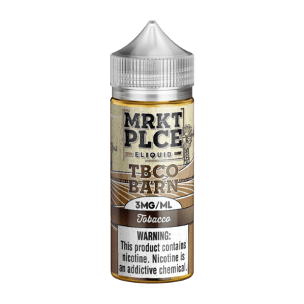 Buy MRKT PLCE | TBCO Barn Tobacco | Ejuice | Eliquid | Salt | 100 ml E-Juice Resellers at Cheap Wholesale Distributor Deal Prices from ejuiceresellers.com