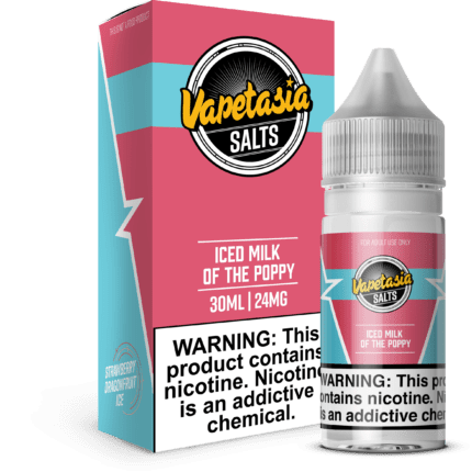 Buy Vapetasia | Iced Milk of the Poppy | Ejuice | Eliquid | Salt | 30 ml E-Juice Resellers at Cheap Wholesale Distributor Deal Prices from ejuiceresellers.com