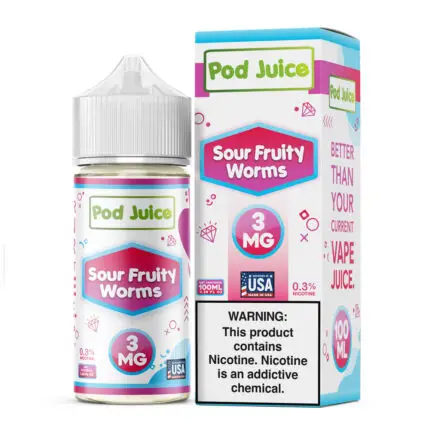 Sour Fruity Worms by Pod Juice - 100mL