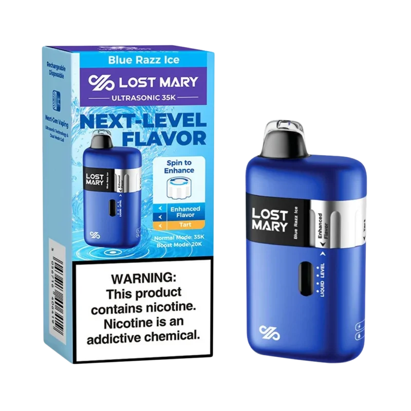 Blue Razz Ice Lost Mary UltraSonic 35K Disposable with Box EJuiceResellers