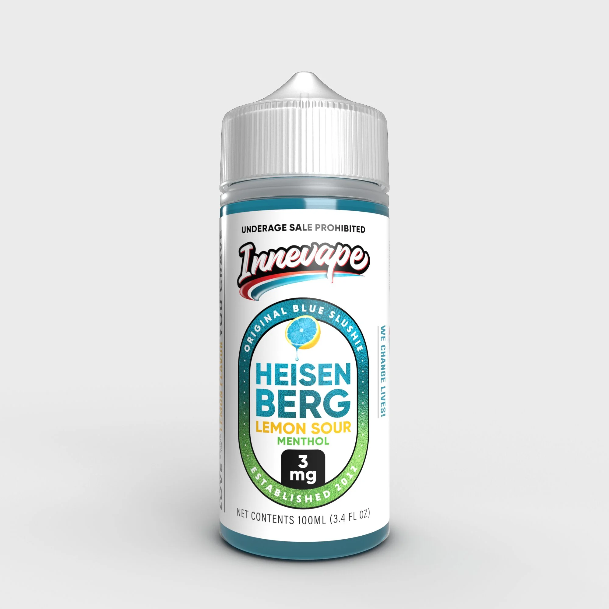 Innevape Heisenberg Lemon Sour Menthol freebase e-liquid, Innevape Menthol E-Liquid - 100mL, wholesale