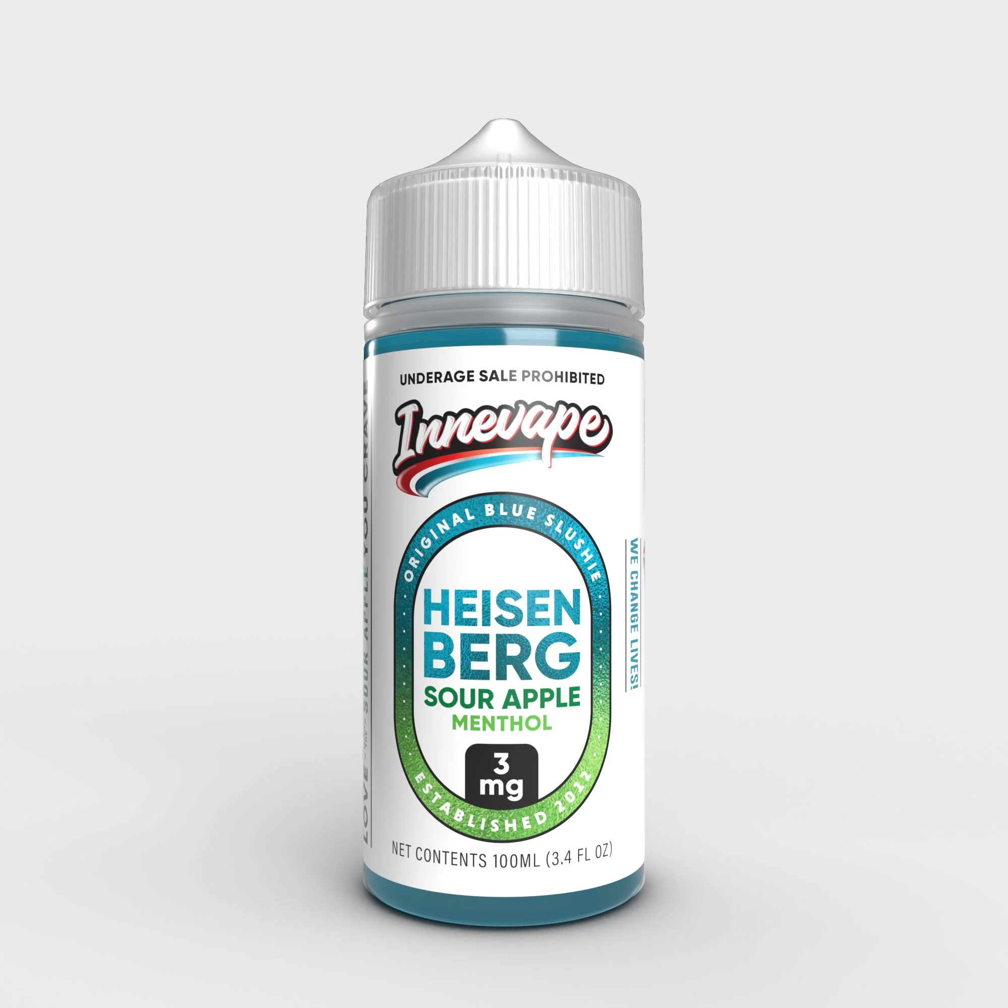 Innevape Heisenberg Sour Apple Menthol freebase e-liquid, Innevape Menthol E-Liquid - 100mL, wholesale
