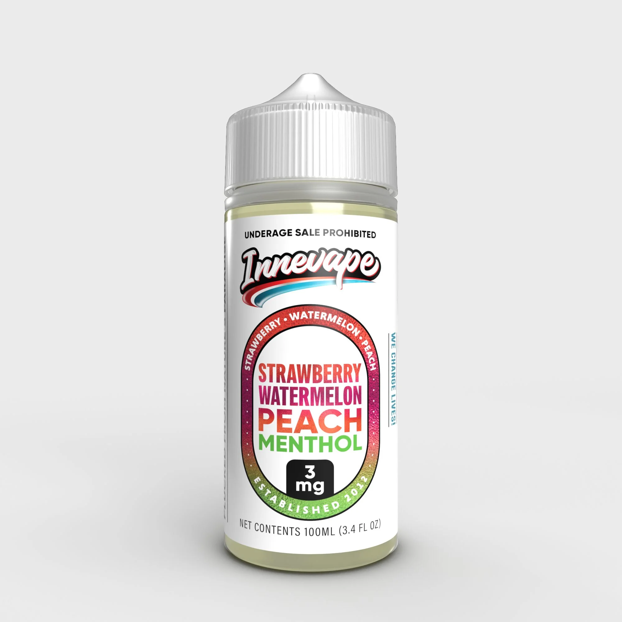 Innevape Strawberry Watermelon Peach Menthol freebase e-liquid, Innevape Menthol E-Liquid - 100mL, wholesale