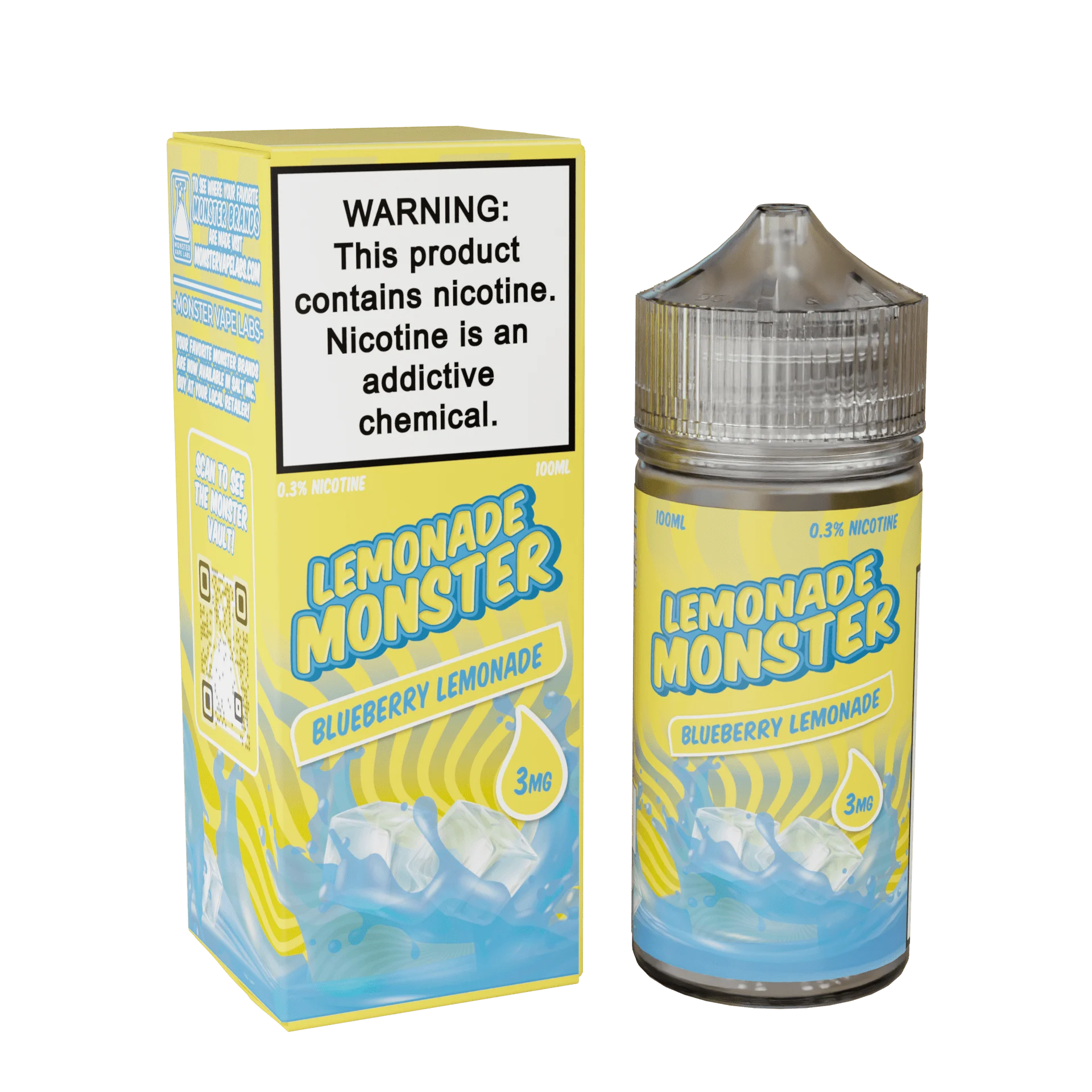 Jam Monster Blueberry Lemonade freebase e-liquid, Lemonade Monster E-Liquid - 100mL, wholesale